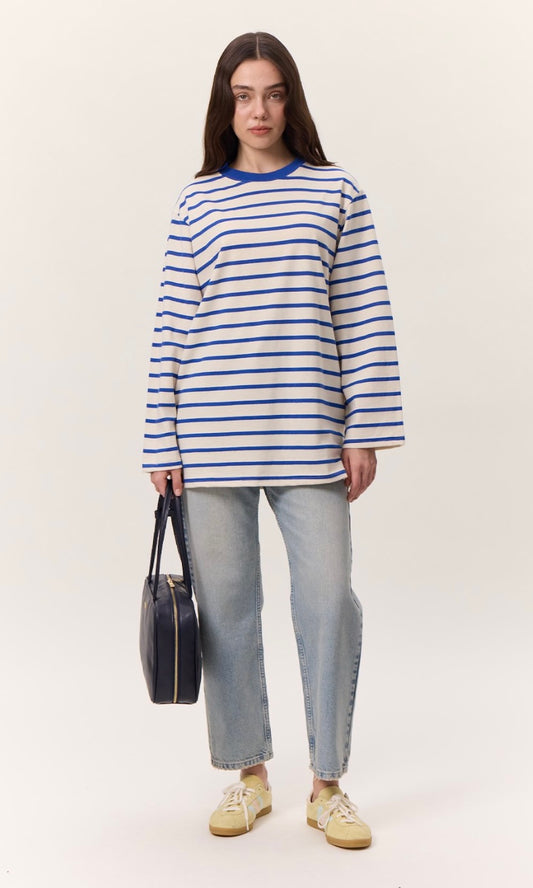 Manuka Oversize Langarm Shirt liniert