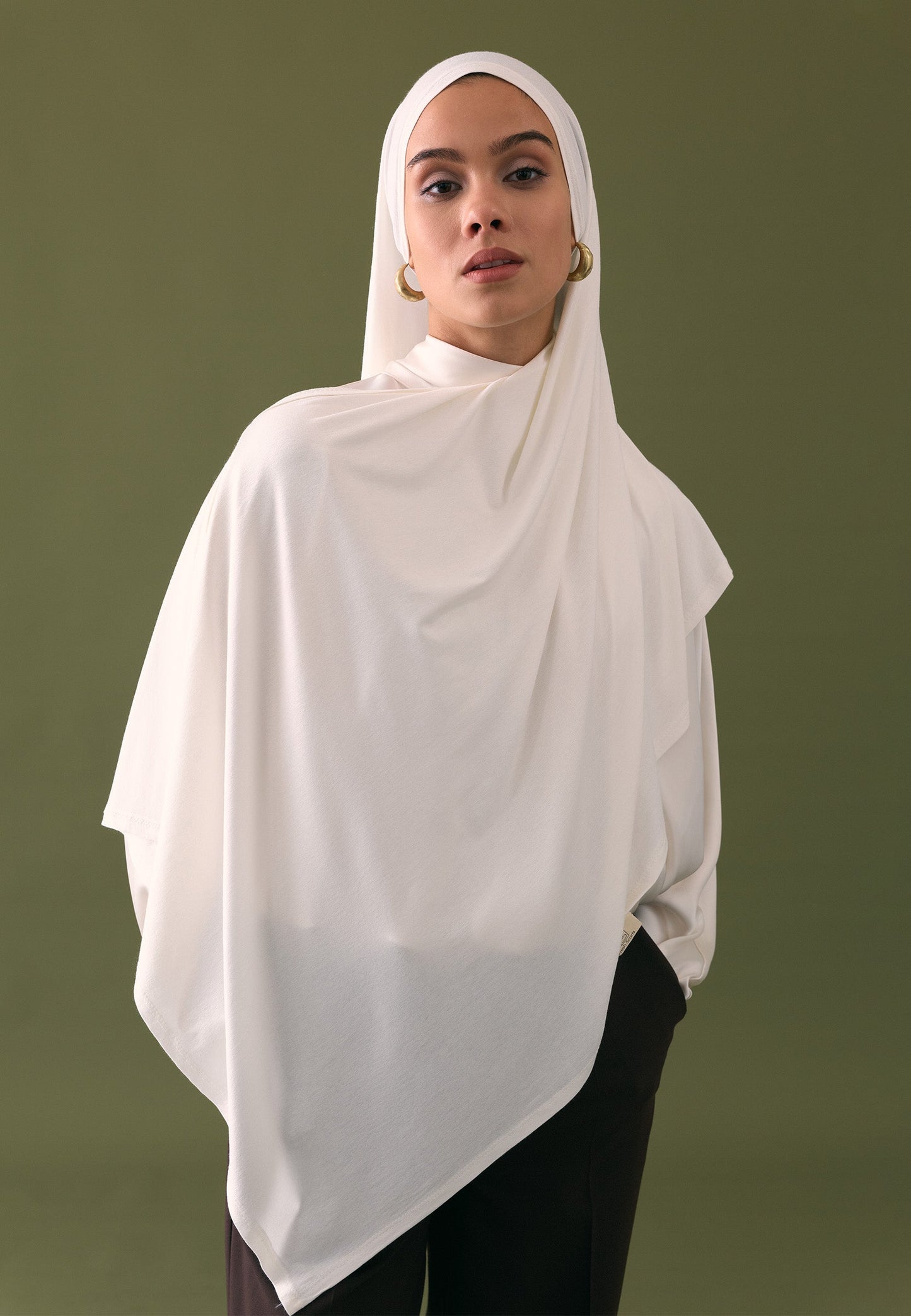 FreshScarfs Jersey Penye Kirik Beyaz