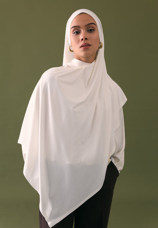 FreshScarfs Jersey Penye Kirik Beyaz