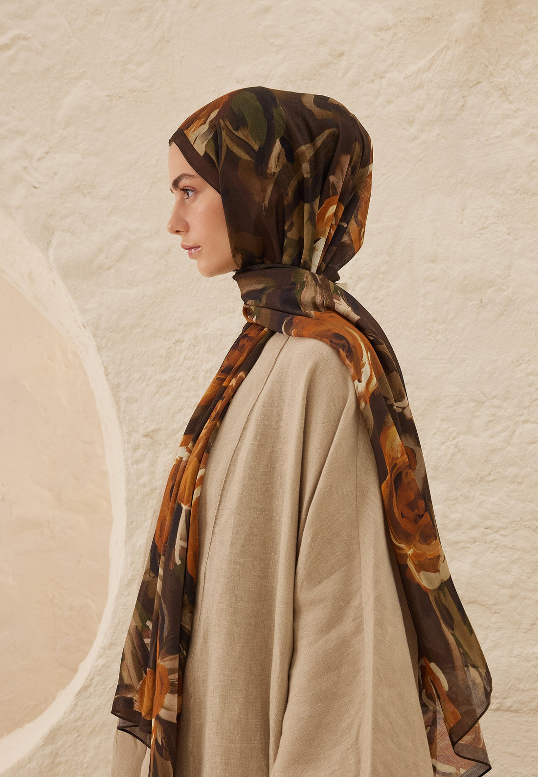 FreshScarfs Rami Hijab Summer Rose Kahve