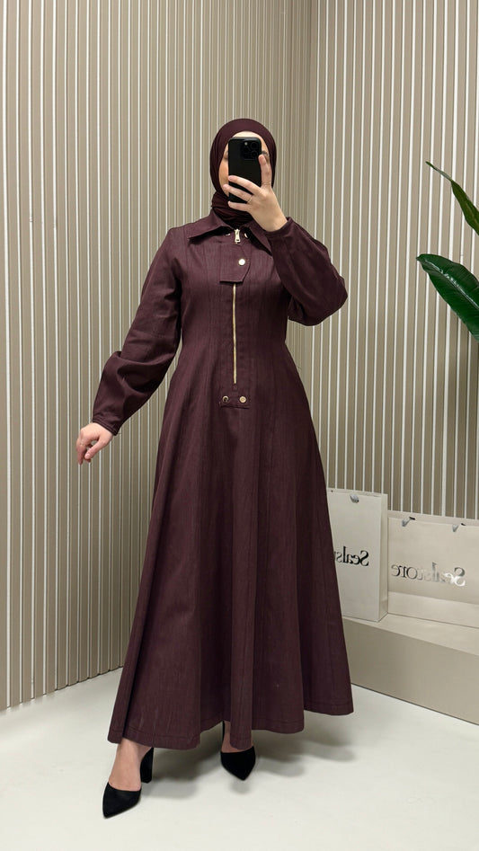 MOILA Forever Denimkleid Bordeaux 608