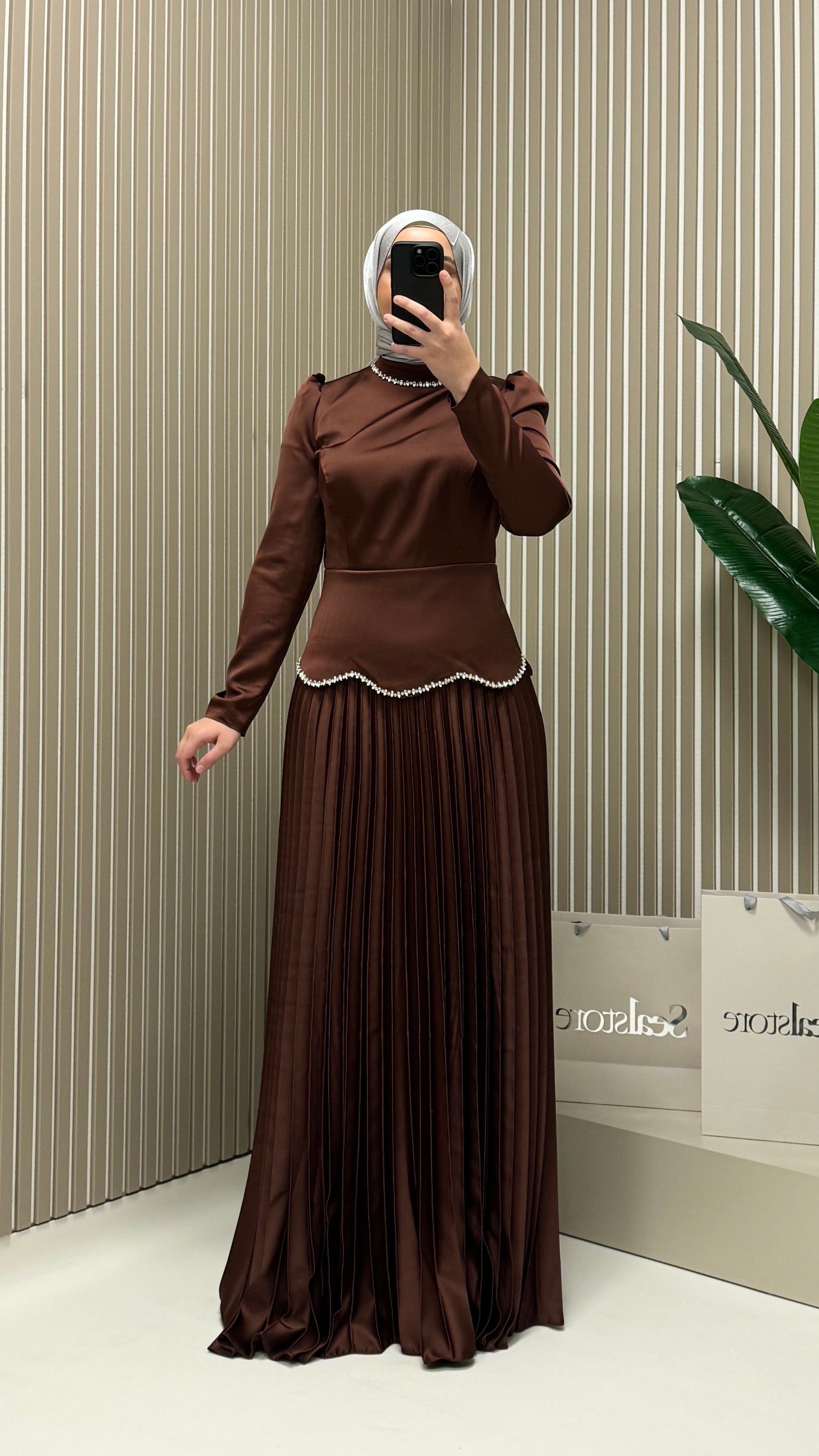 Abendkleid 5462 Braun