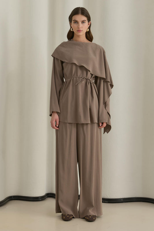 Moila Set 2-teiler mit Hose Taupe 626