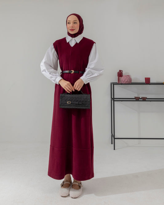 MeriStore Jile mit Gürtel 6588 Bordeaux