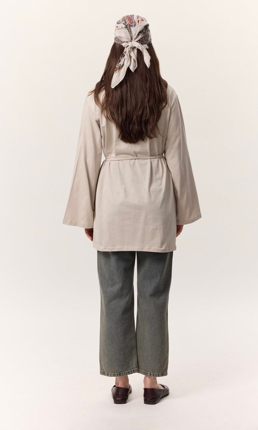 Manuka Oversize Langarm Shirt mit Gürtel