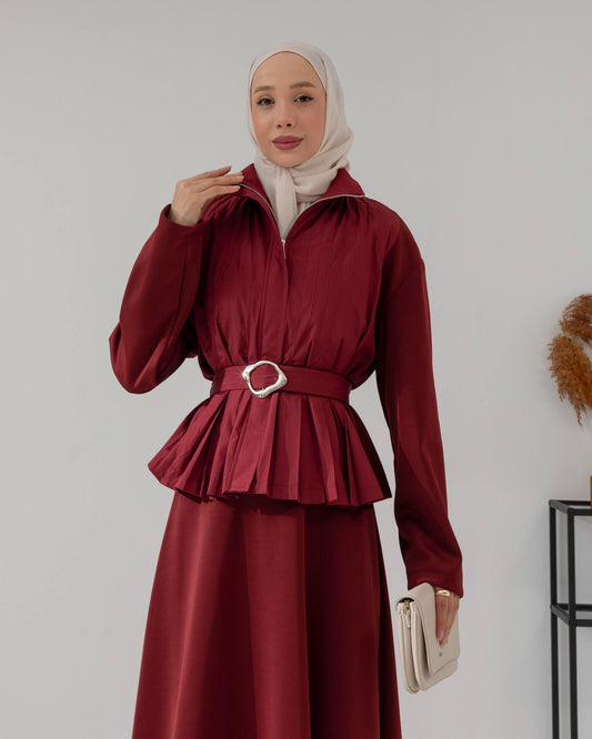 MeriStore 2-teiler mit Rock 6546 Bordeaux