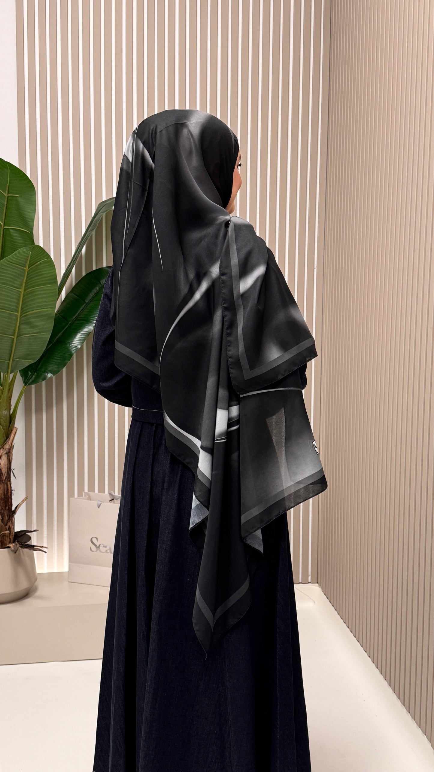 GÖLGE Soft Vual Schal Schwarz