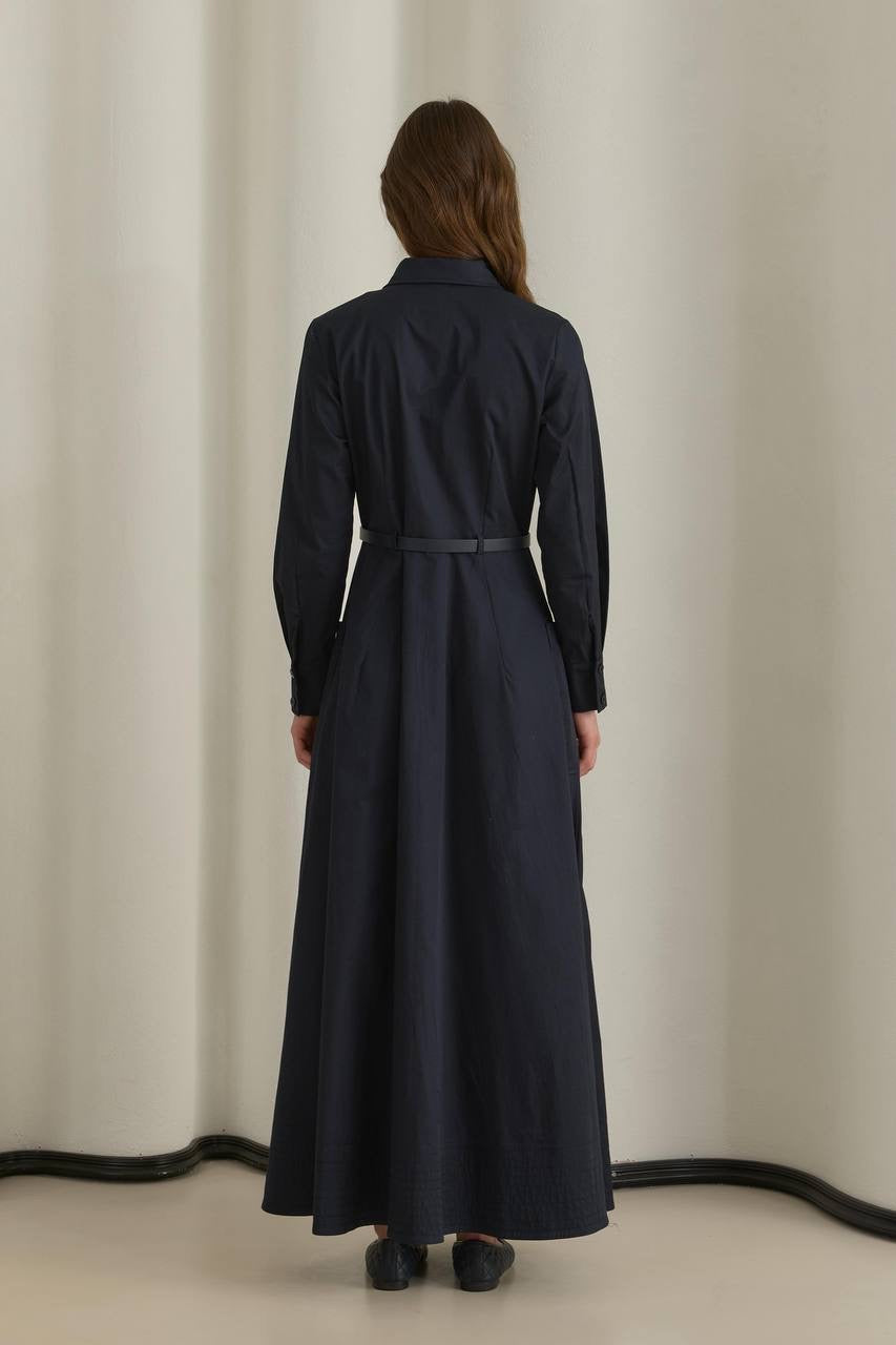 Moila Kleid mit Gürtel 653 Dunkelblau