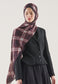 FreshScarfs Rami Hijab Plaid Desen Bordo