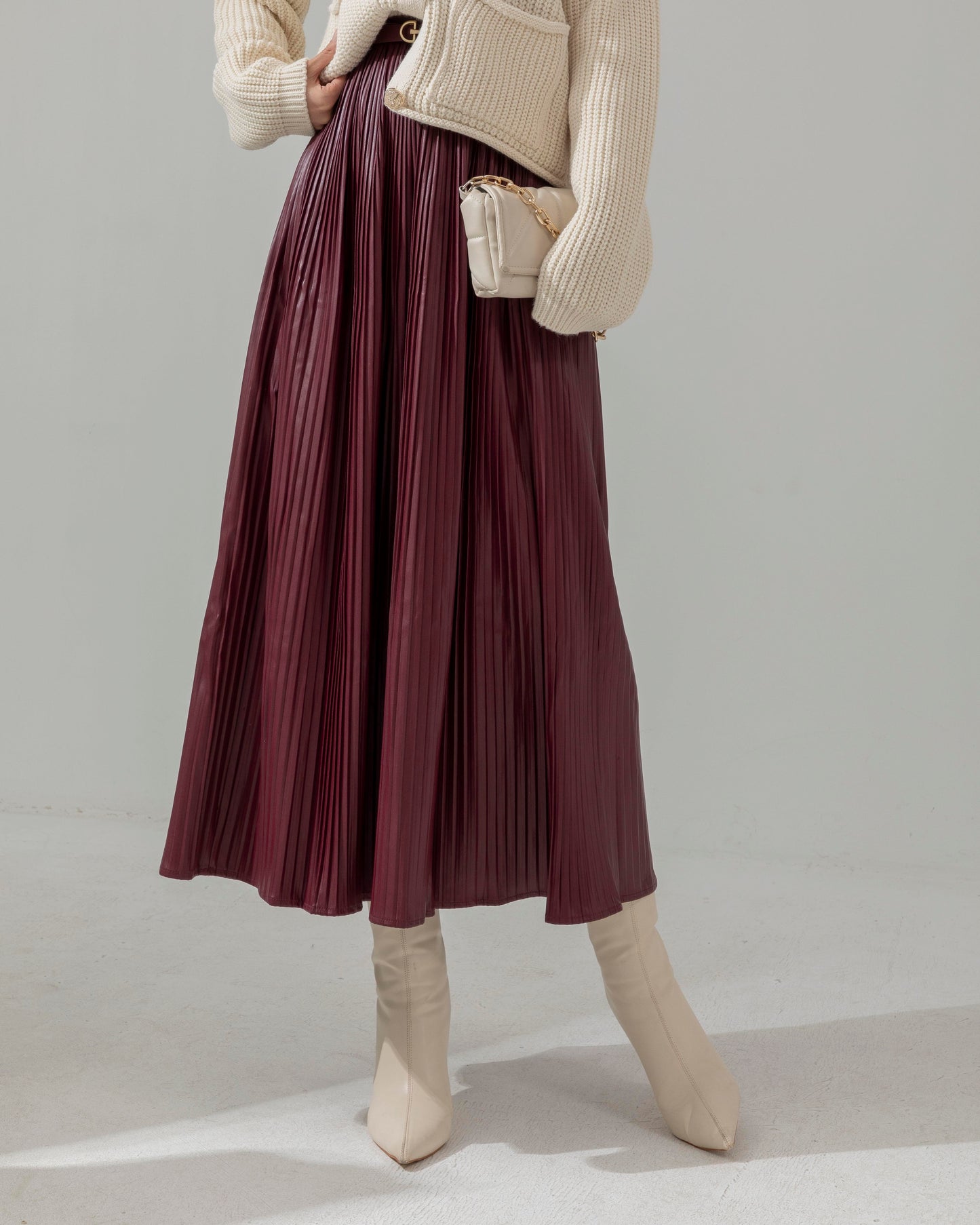 MeriStore Rock aus Kunstleder Bordeaux