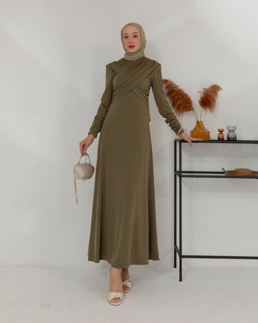 MeriStore Kleid 6559 Khaki