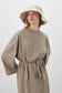 Manuka langes Basic Kleid Taupe