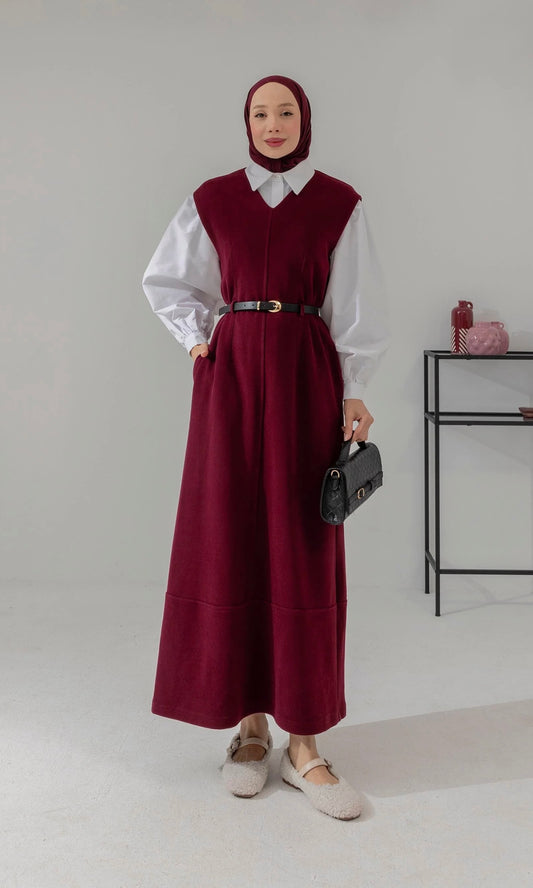 MeriStore Jile mit Gürtel 6588 Bordeaux