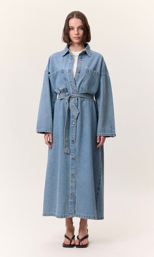 Manuka Denim Kleid mit Knöpfen 0001