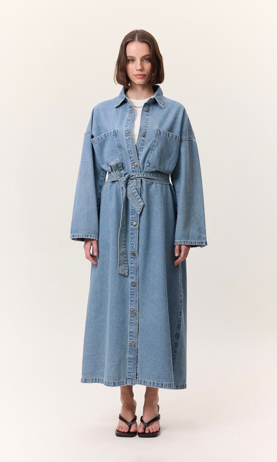 Manuka Denim Kleid mit Knöpfen 0001