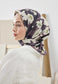 FreshScarfs Pamuklu Ipek Dokulu Esarp 95x95cm Multiflower Mürdüm