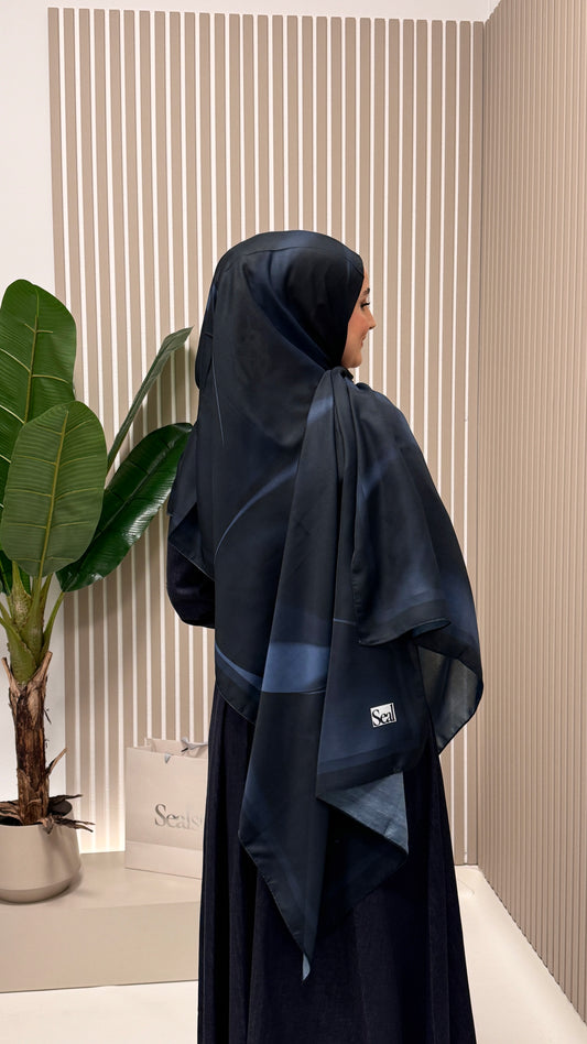 GÖLGE Soft Vual Schal Marineblau