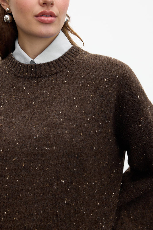 Manuka Oversize Strickpullover Braun (4747)