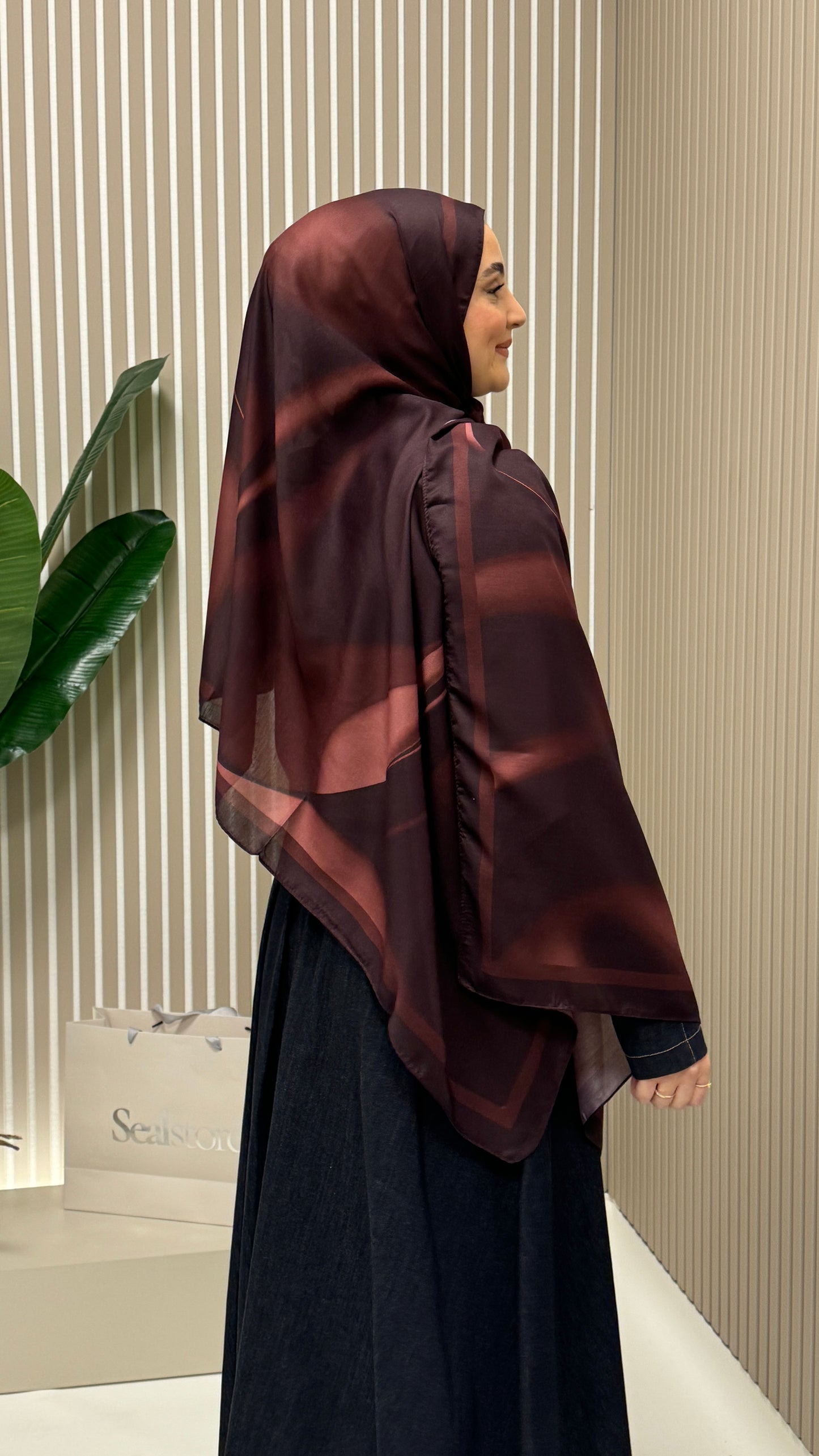 GÖLGE Soft Vual Schal Bordeaux