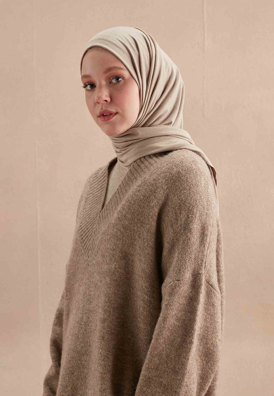 FreshScarfs Jersey Penye Bej