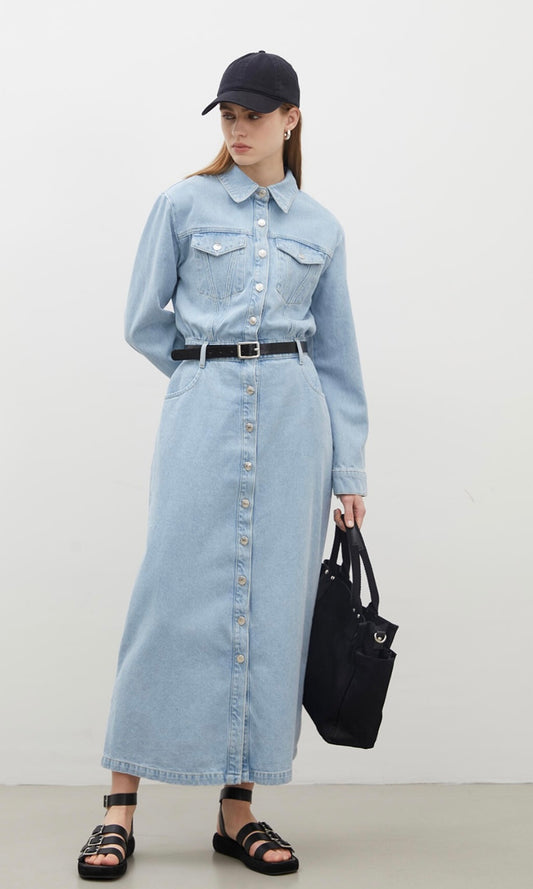 Manuka Jeanskleid Hellblau 3970