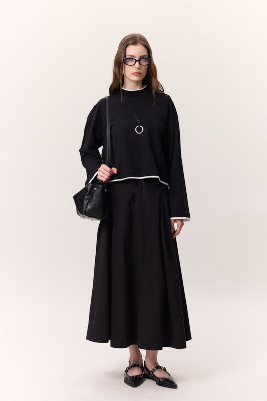 Manuka Rock mit Taschendetail 0004 Schwarz