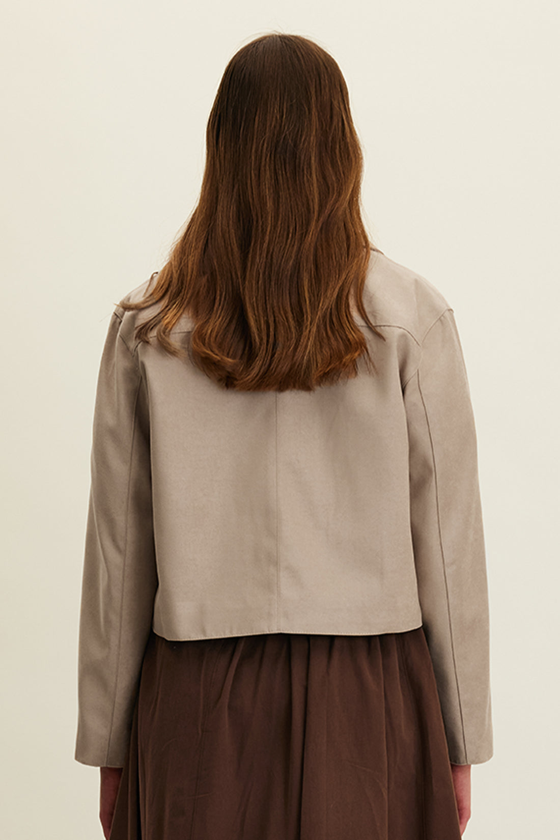 Manuka kurze Suede Jacke Sandfarben