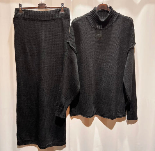 Strick- 2-teiler mit Rock