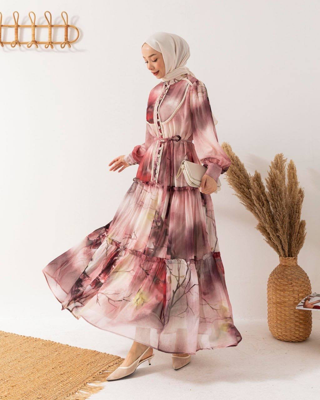 MeriStore Kleid 6439 Bordeaux