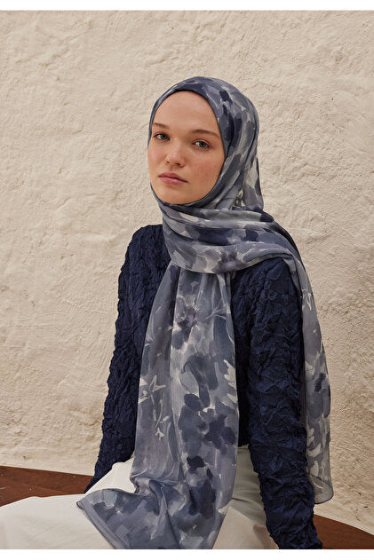 FreshScarfs Rami Hijab lizzy desen indigo