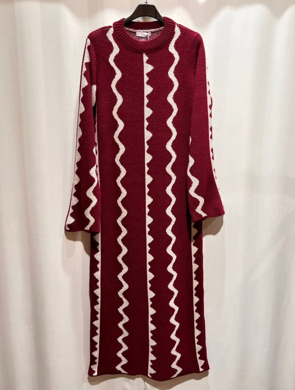 Gemustertes Strickkleid