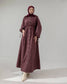 MeriStore Ekose Kleid Bordeaux 6404