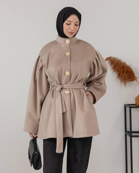 MeriStore Mantel Kurz 6541 Beige