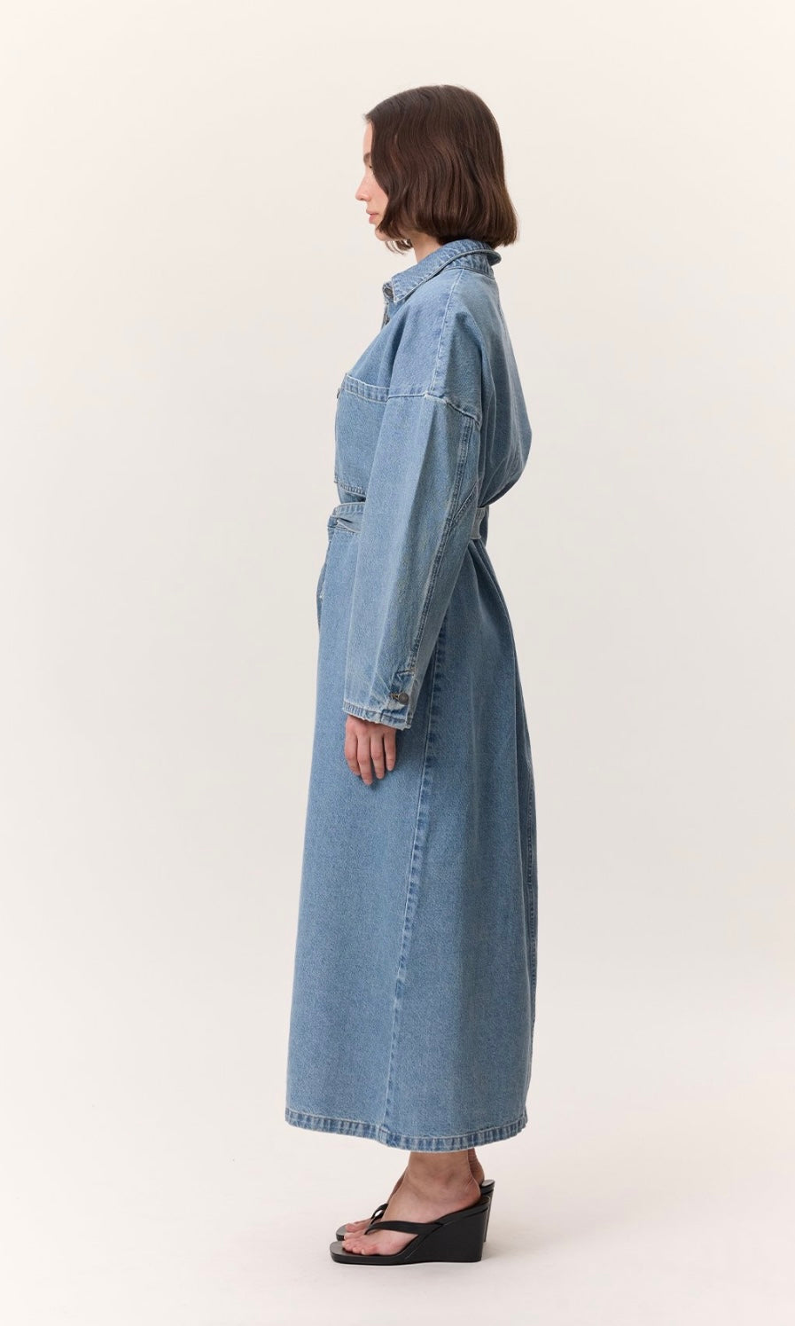Manuka Denim Kleid mit Knöpfen 0001