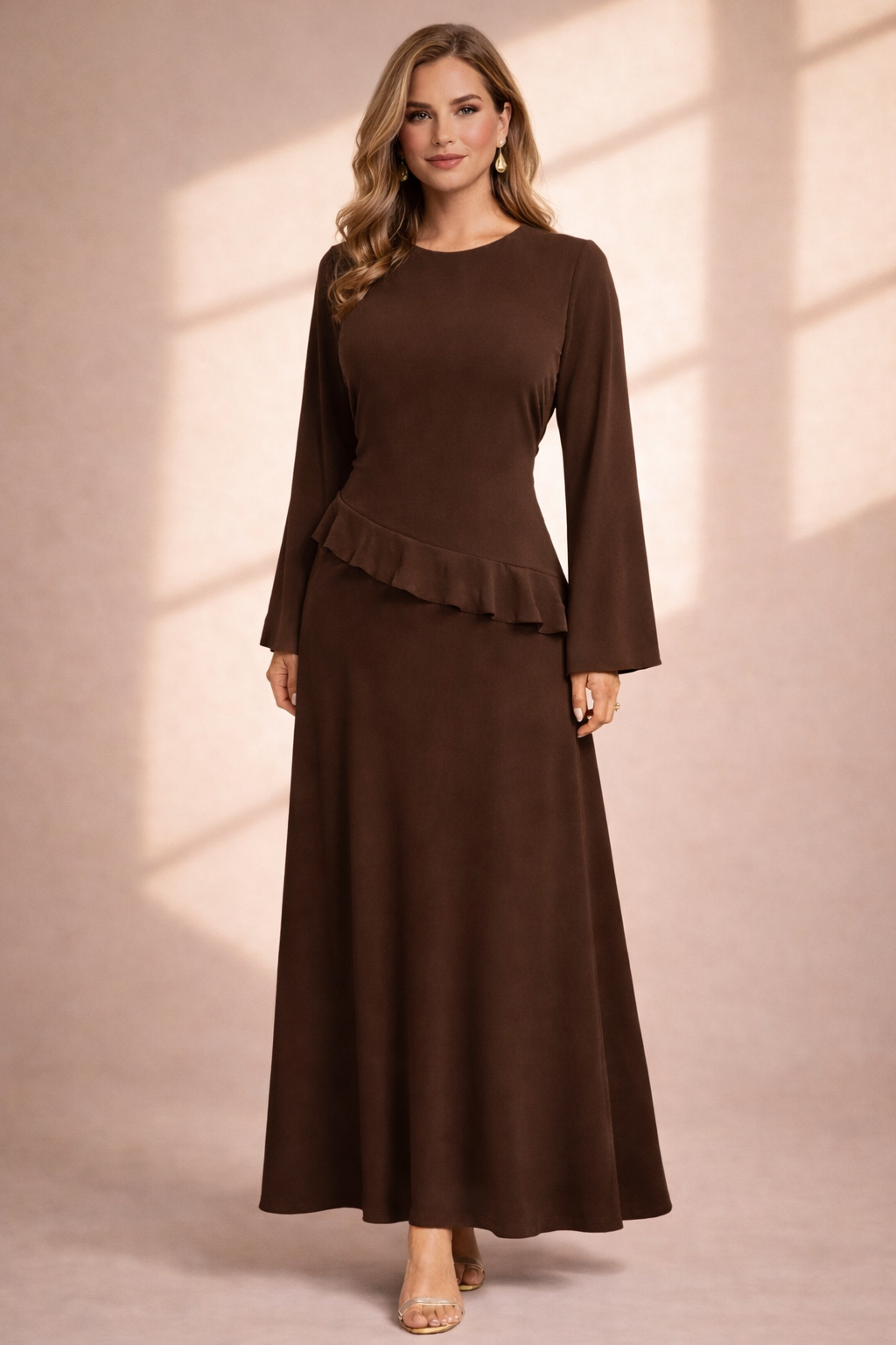 LINA Kleid Dunkelbraun