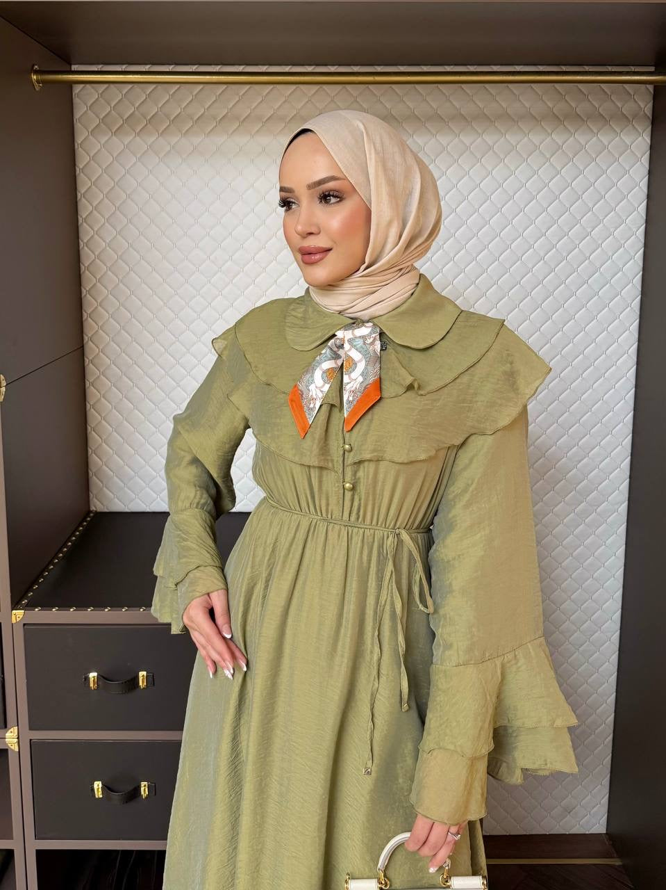 Ahel Amira Kleid 8003 Khaki