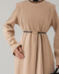 MeriStore Kleid mit Gürtel 6581 Beige