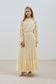 Manuka UZUN BÜZGÜLÜ ŞİFON ELBİSE SOFT SARI Kleid