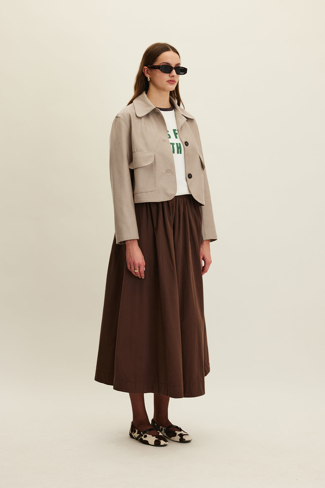 Manuka kurze Suede Jacke Sandfarben