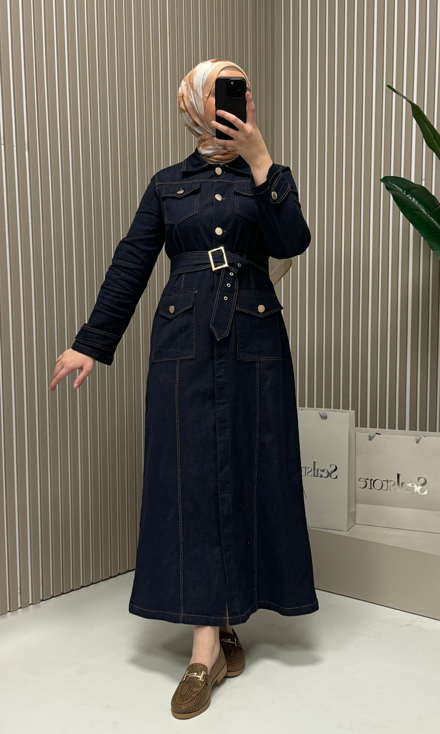 SEAL Jeanskleid mit Gürtel Denim