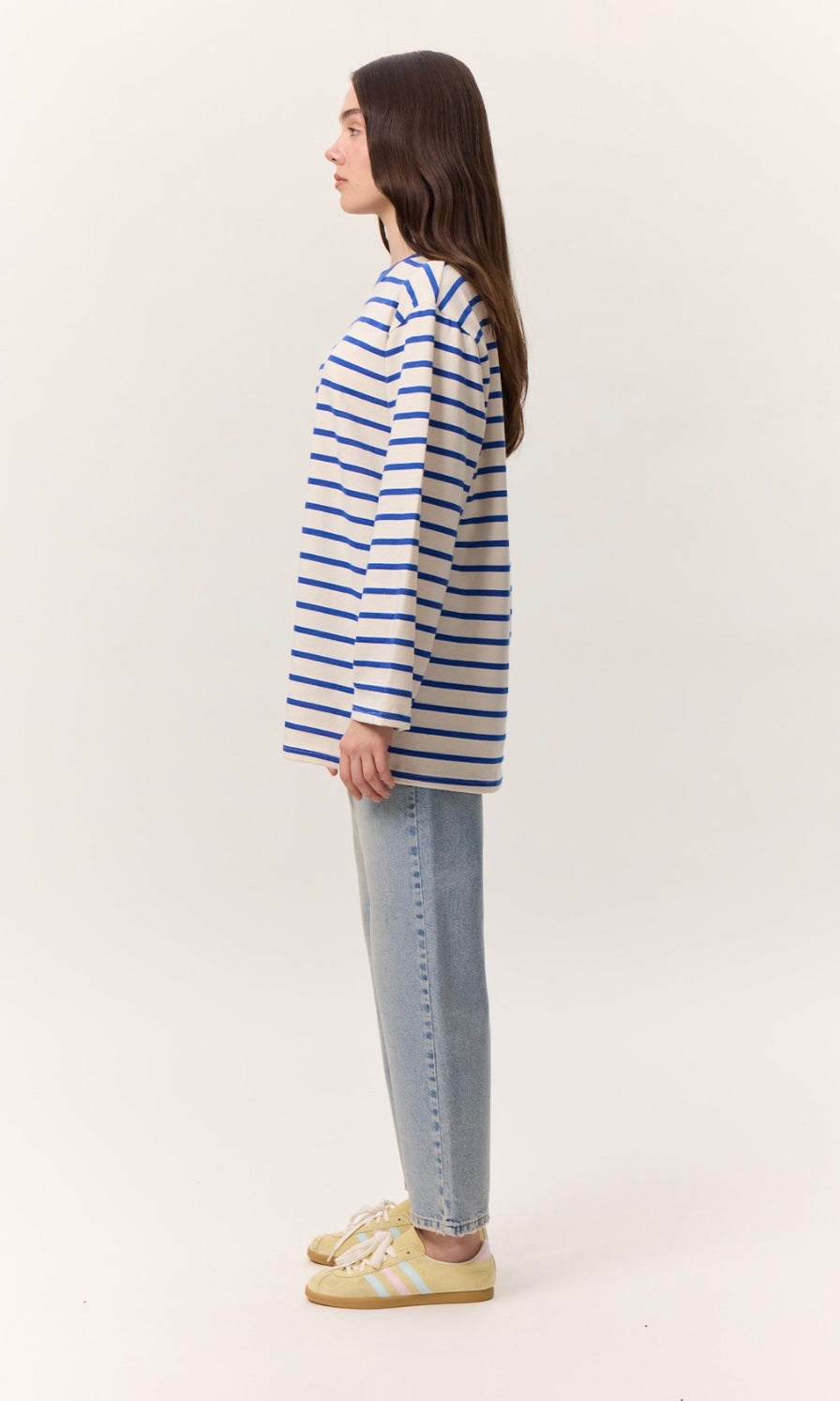 Manuka Oversize Langarm Shirt liniert