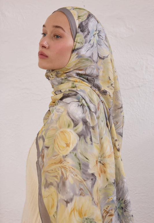 FreshScarfs Rami Hijab Flora Füme