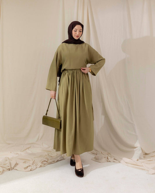 MeriStore 2-teiler mit Rock 6620 Khaki