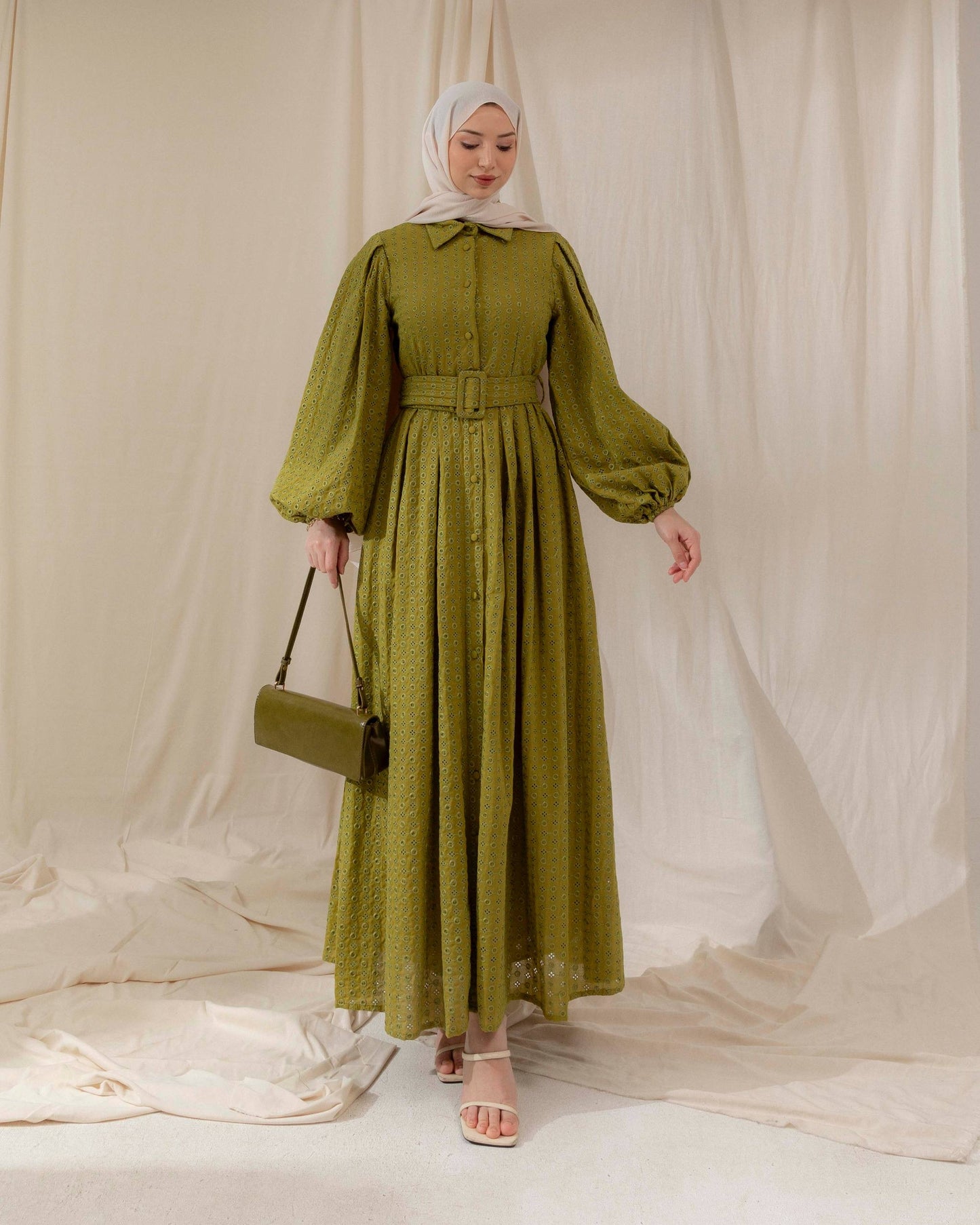 MeriStore Kleid 6629 Khaki