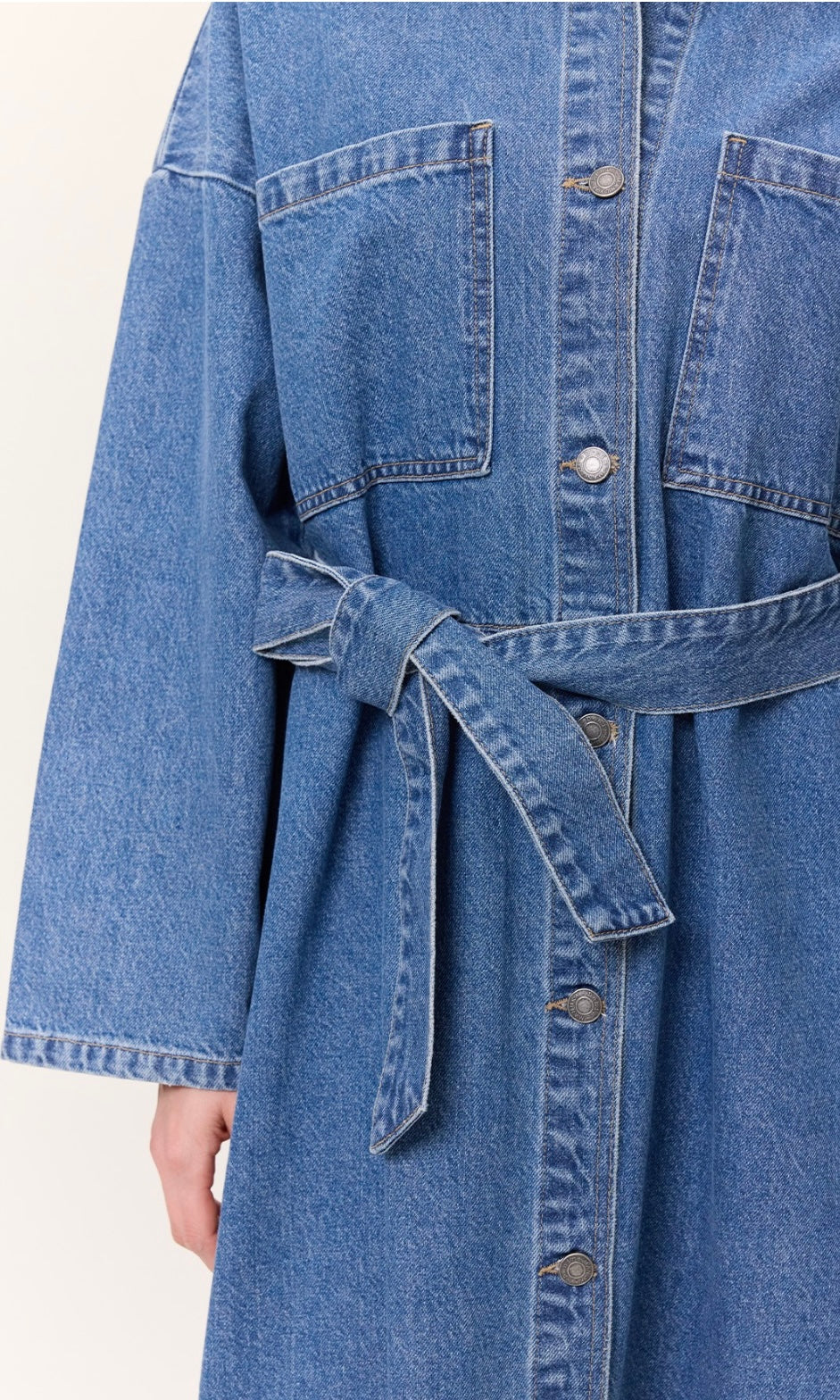 Manuka Denim Kleid mit Knöpfen 0001