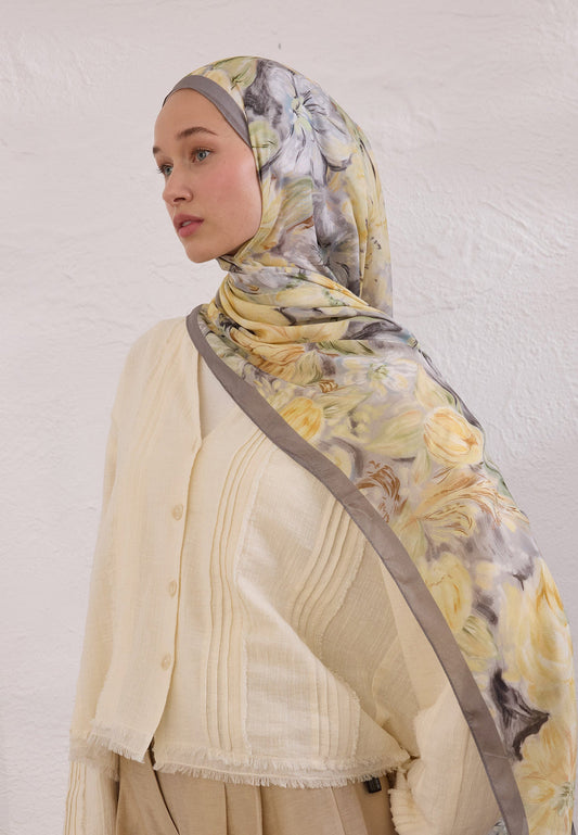 FreshScarfs Rami Hijab Flora Füme