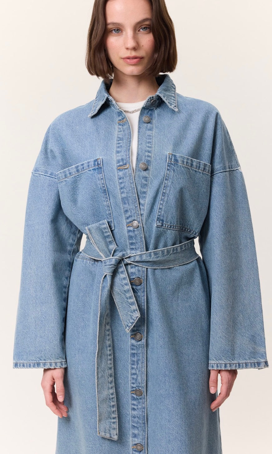 Manuka Denim Kleid mit Knöpfen 0001