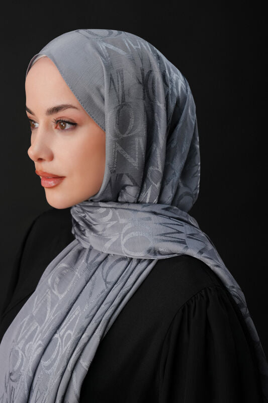 IMANNOOR Monogram Shiny Jakar Schal