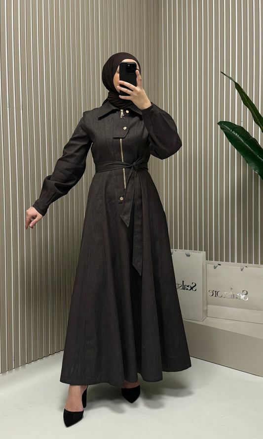 MOILA Forever Denimkleid Braun 608