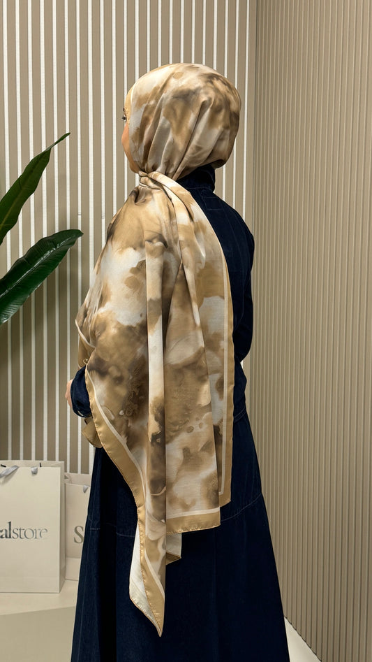 Bulut Soft Vual Schal Dunkelbeige